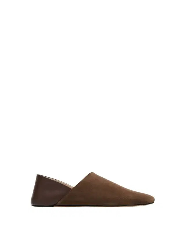 JW Anderson Babouche Collapsible-Heel Mixed Leather Flats