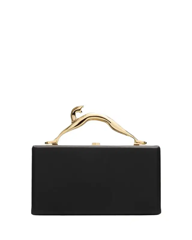Fusion Cat Leather Top-Handle Bag