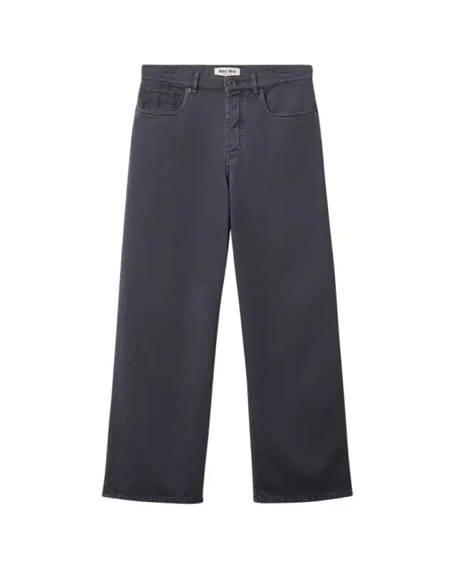 Relaxed Straight-Leg Denim Pants