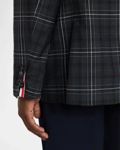 Thom Browne Men's Wool Windowpane Plaid Sport Coat | Thumbnail 12 Thom Browne Men's Wool Windowpane Plaid Sport Coat | Thumbnail 12