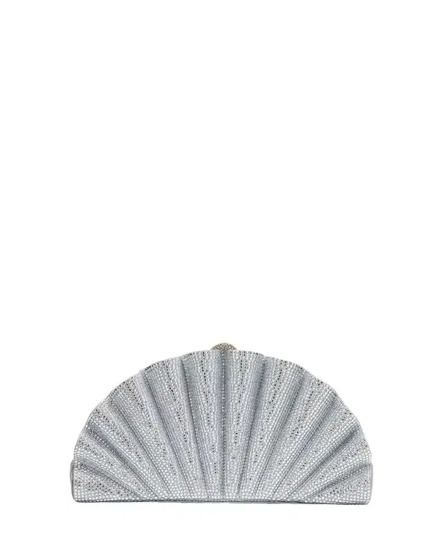 Judith Leiber Couture Origami Crystal Fan Clutch Bag