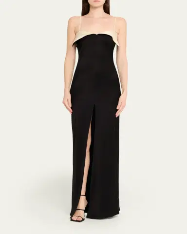 Nanushka Nelma Two-Tone Foldover Gown | Thumbnail 2 Nanushka Nelma Two-Tone Foldover Gown | Thumbnail 2