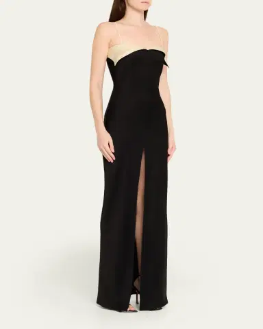 Nanushka Nelma Two-Tone Foldover Gown | Thumbnail 4 Nanushka Nelma Two-Tone Foldover Gown | Thumbnail 4