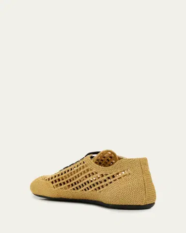 Prada Metallic Crochet Low-Top Sneakers | Thumbnail 7