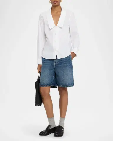 Frame The Low Collar Shirt | Thumbnail 2