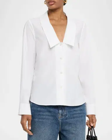 Frame The Low Collar Shirt | Thumbnail 4