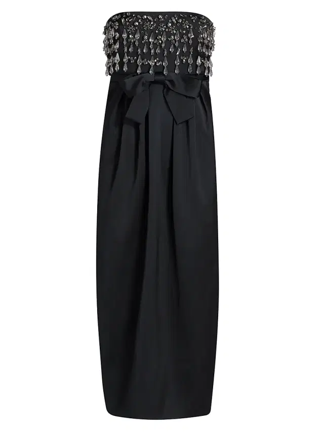 Cinq à Sept Women's Zelina Crystal-Embellished Strapless Midi-Dress - Black