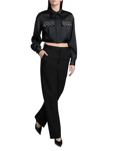 Cinq à Sept Women's Damoni Embellished Crop Jacket | Thumbnail 2 Cinq à Sept Women's Damoni Embellished Crop Jacket | Thumbnail 2