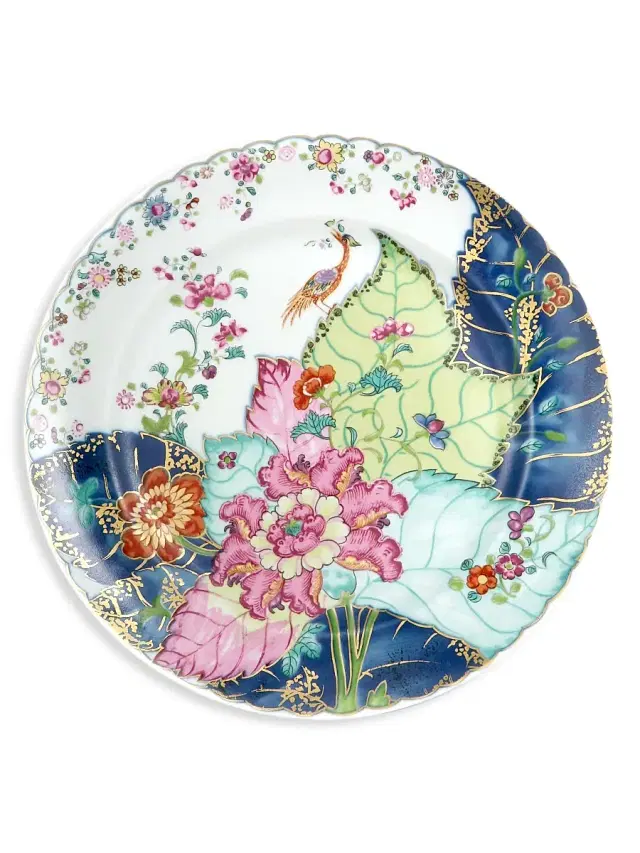 Tobacco Leaf Porcelain Dessert Plate