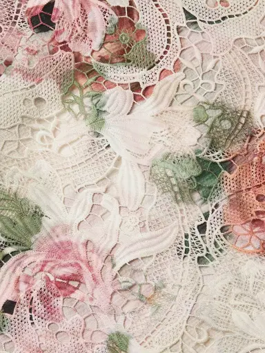 Ungaro Women's Remy Rose-Print Lace Blouse | Thumbnail 6