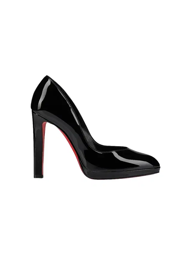 Christian Louboutin Women's Fannylove Alta Patent Leather 0MM Pumps - Black