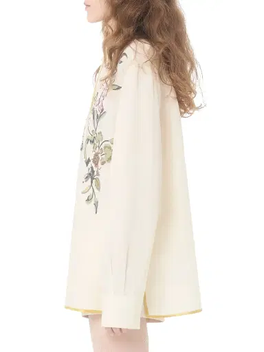 Valentino Garavani Women's Embroidered Linen Shirt - Ivory - Size 2 | Thumbnail 3 Valentino Garavani Women's Embroidered Linen Shirt - Ivory - Size 2 | Thumbnail 3