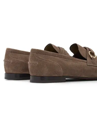Brunello Cucinelli Women's Horsebit-Detail Suede Loafers | Thumbnail 3