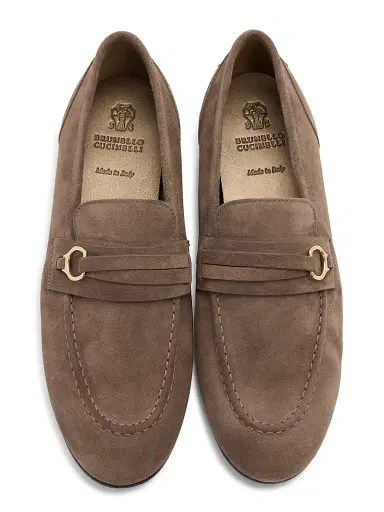 Brunello Cucinelli Women's Horsebit-Detail Suede Loafers | Thumbnail 5