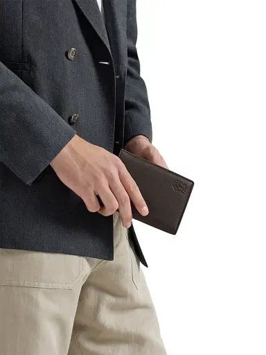 Brunello Cucinelli Men's Smooth Calfskin Passport Holder - Rust Brown | Thumbnail 2 Brunello Cucinelli Men's Smooth Calfskin Passport Holder - Rust Brown | Thumbnail 2
