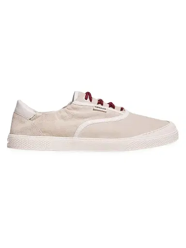 Moncler Men's Vera Leisure Sneakers in Suede - Beige - Size 10 | Thumbnail 1