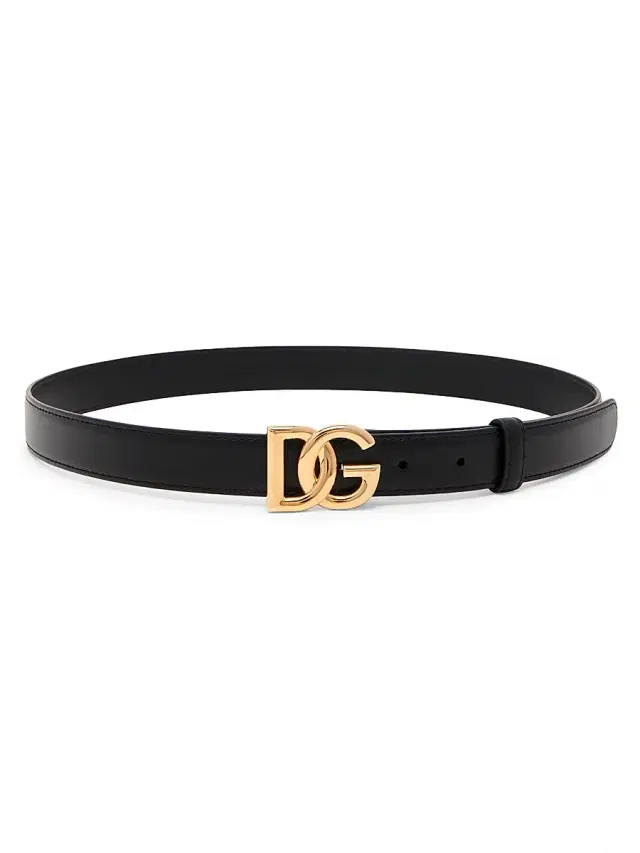 Dolce & Gabbana Women's DG Logo Leather Belt - Black
