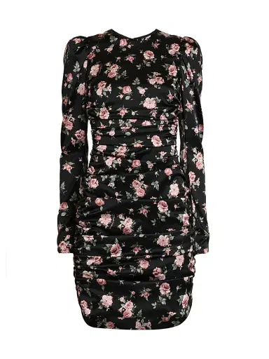 Dolce & Gabbana Women's Ruched Floral Stretch Silk Sheath Minidress | Thumbnail 1 Dolce & Gabbana Women's Ruched Floral Stretch Silk Sheath Minidress | Thumbnail 1
