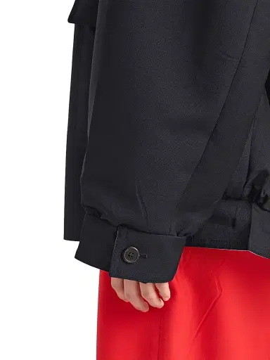 Prada Women's Kid Mohair and Poplin Jacket - Blue - Size 10 | Thumbnail 6