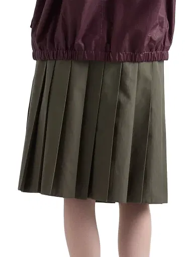 Prada Women's Pleated Poplin Skirt - Green - Size 6 | Thumbnail 3 Prada Women's Pleated Poplin Skirt - Green - Size 6 | Thumbnail 3