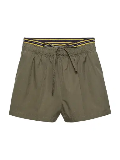 Prada Women's Poplin Shorts - Green - Size 10 | Thumbnail 1