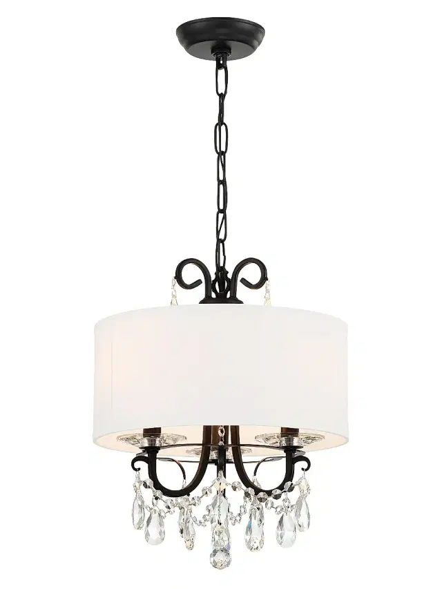 Crystorama Othello 3-Light Ceiling Mount - Matte Black