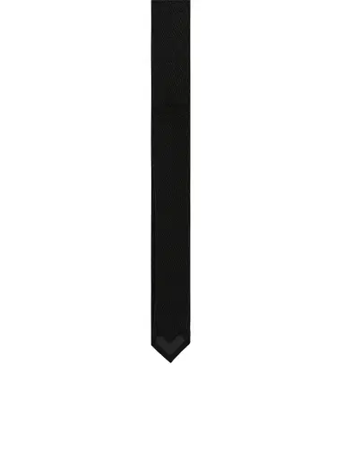 Balmain Men's Virgin Wool Tie - Black | Thumbnail 4 Balmain Men's Virgin Wool Tie - Black | Thumbnail 4