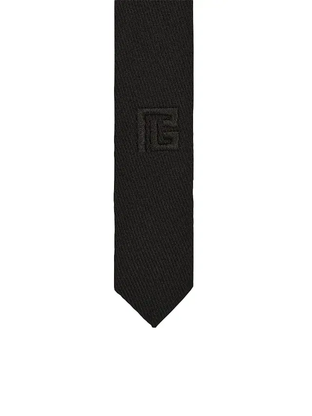 Men's Virgin Wool Tie - Black