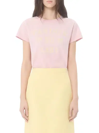 Valentino Garavani Women's Printed Cotton T-Shirt - Pink - Size XXS | Thumbnail 2 Valentino Garavani Women's Printed Cotton T-Shirt - Pink - Size XXS | Thumbnail 2