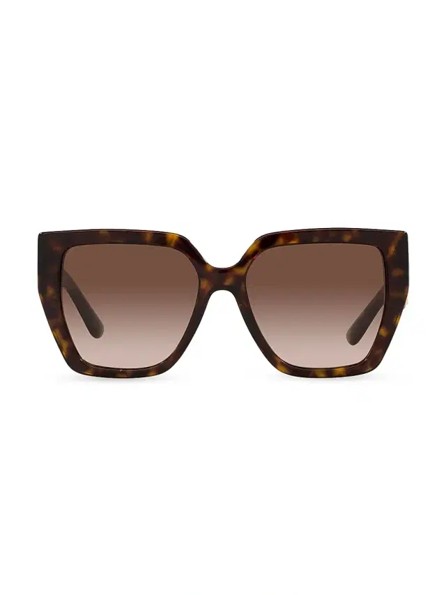 Women's 55MM Square Sunglasses - Havana