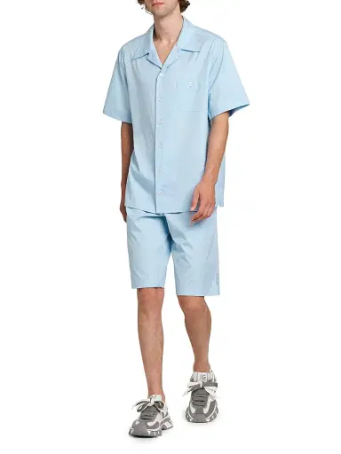 Dolce & Gabbana Men's Micro-Logo Cotton Poplin Short-Sleeve Shirt - Dg Piccolo Azzurro - Size 17.5 | Thumbnail 2 Dolce & Gabbana Men's Micro-Logo Cotton Poplin Short-Sleeve Shirt - Dg Piccolo Azzurro - Size 17.5 | Thumbnail 2