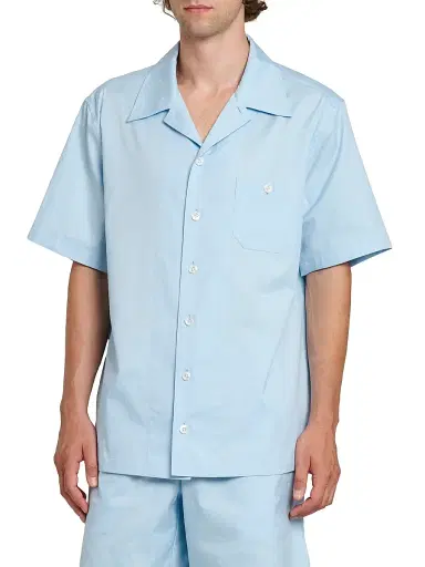 Dolce & Gabbana Men's Micro-Logo Cotton Poplin Short-Sleeve Shirt - Dg Piccolo Azzurro - Size 17.5 | Thumbnail 4 Dolce & Gabbana Men's Micro-Logo Cotton Poplin Short-Sleeve Shirt - Dg Piccolo Azzurro - Size 17.5 | Thumbnail 4