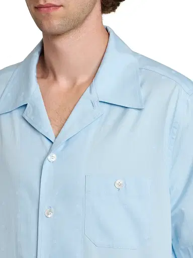 Dolce & Gabbana Men's Micro-Logo Cotton Poplin Short-Sleeve Shirt - Dg Piccolo Azzurro - Size 17.5 | Thumbnail 6 Dolce & Gabbana Men's Micro-Logo Cotton Poplin Short-Sleeve Shirt - Dg Piccolo Azzurro - Size 17.5 | Thumbnail 6