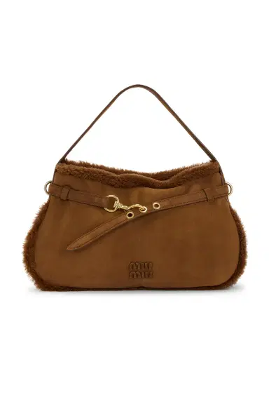 Miu Miu Aventure Camoscio Shearling Bag | Thumbnail 1 Miu Miu Aventure Camoscio Shearling Bag | Thumbnail 1