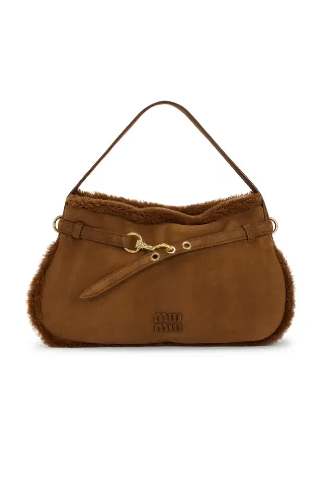 Miu Miu Aventure Camoscio Shearling Bag