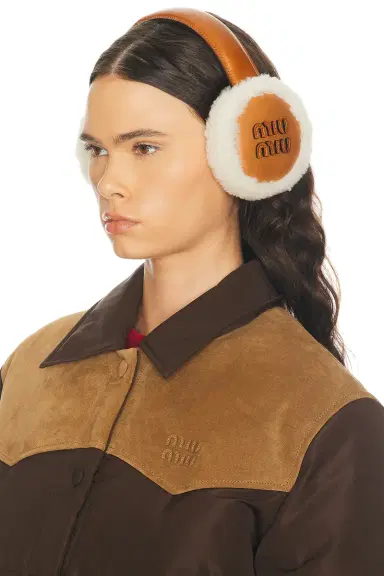 Miu Miu Shearling Earmuffs | Thumbnail 2 Miu Miu Shearling Earmuffs | Thumbnail 2