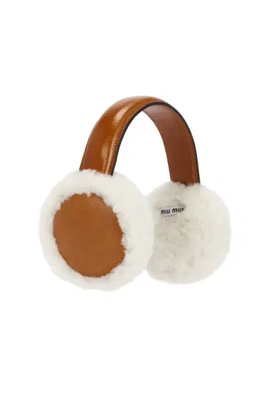 Miu Miu Shearling Earmuffs | Thumbnail 1 Miu Miu Shearling Earmuffs | Thumbnail 1