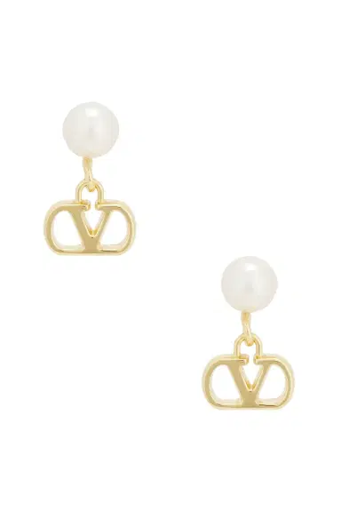 Valentino Garavani VLogo Signature Pearl Earrings | Thumbnail 1