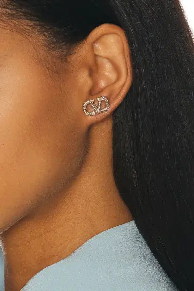 Valentino Garavani VLogo 16.5mm Signature Earrings | Thumbnail 2 Valentino Garavani VLogo 16.5mm Signature Earrings | Thumbnail 2