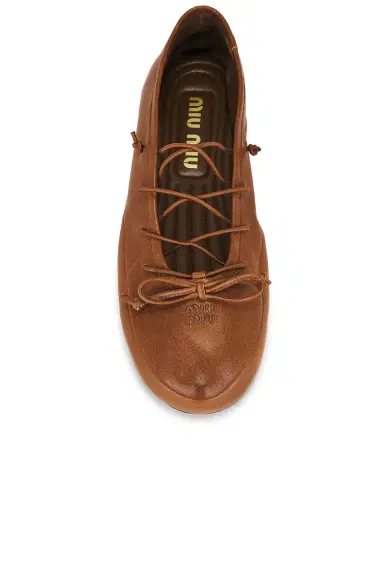 Miu Miu Ballerine Allacciate Flat | Thumbnail 4 Miu Miu Ballerine Allacciate Flat | Thumbnail 4