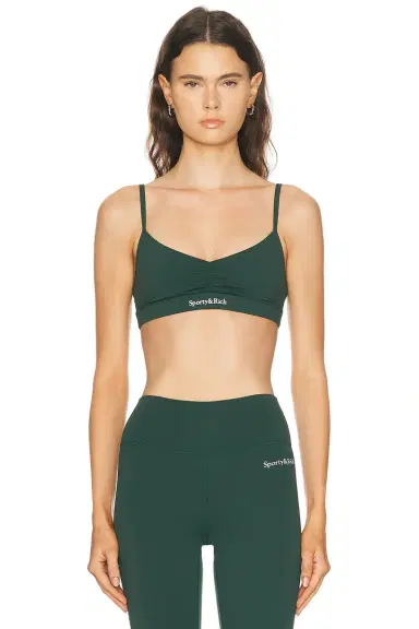 Sporty & Rich Serif Logo Mini Sports Bra | Thumbnail 1