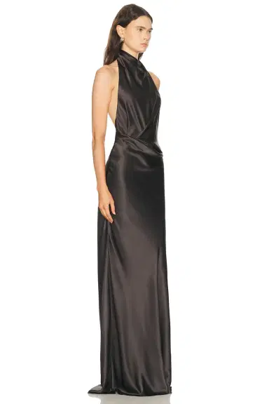 THE SEI Halter Drape Bias Gown | Thumbnail 2
