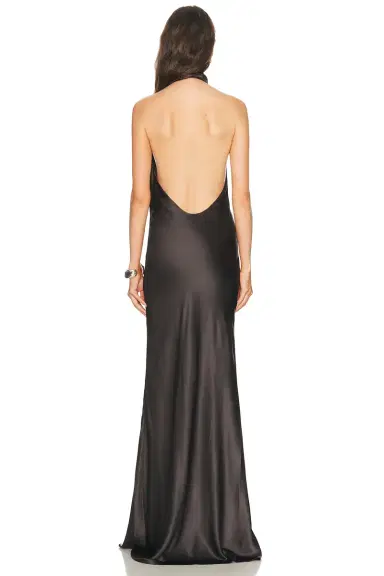THE SEI Halter Drape Bias Gown | Thumbnail 4