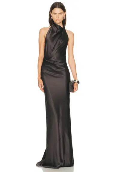 THE SEI Halter Drape Bias Gown | Thumbnail 1