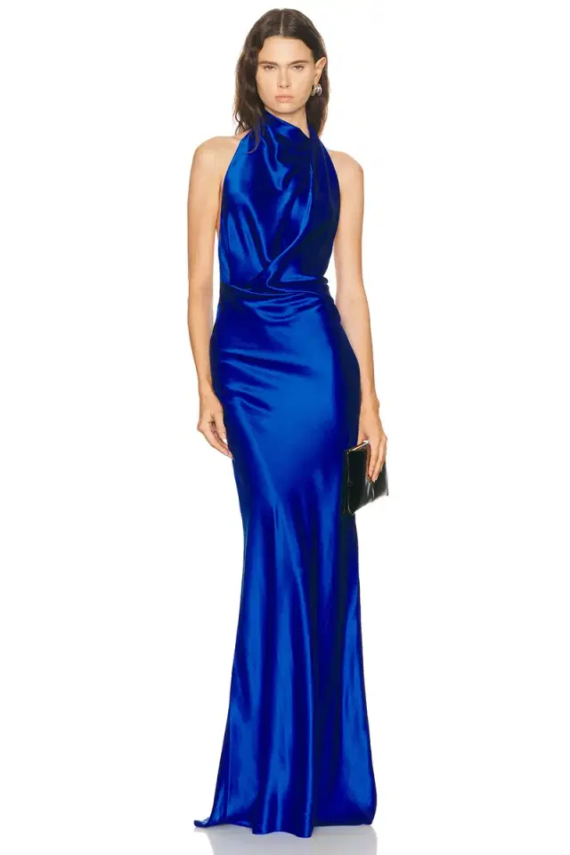 The Sei Halter Drape Bias Gown