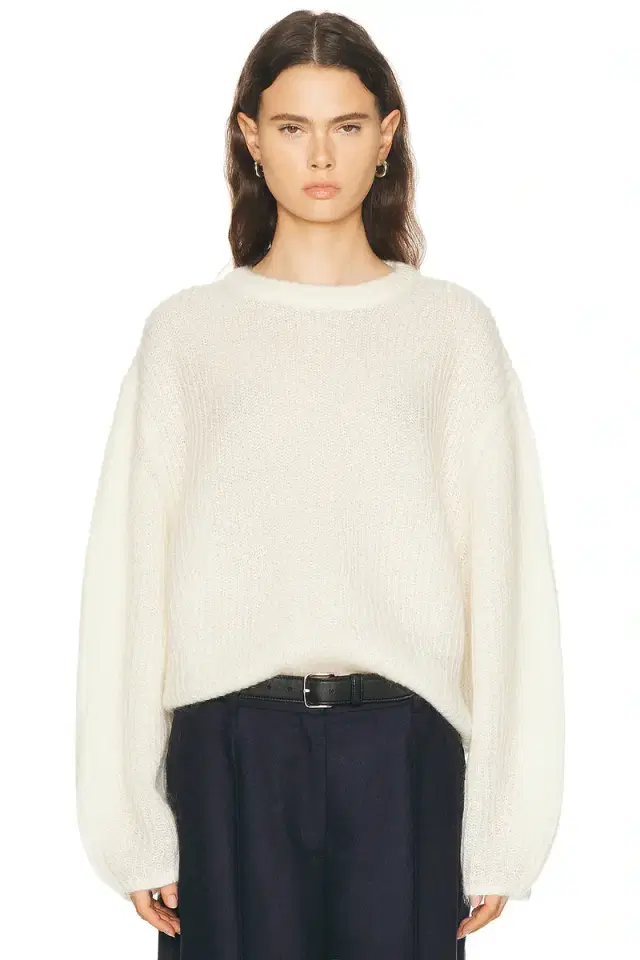 Toteme Mohair Blend Rib Knit Sweater