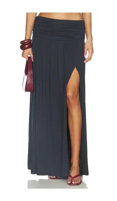 SEVEN WONDERS Avanni Ruched Low Waist Maxi Skirt | Thumbnail 1