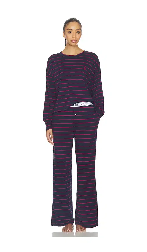 Polo Ralph Lauren Intimates Crew Neck Wide Leg Pant Set