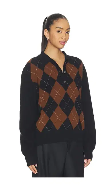 RÓHE Compact Knitted Check Polo | Thumbnail 2