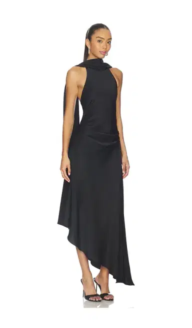 Simkhai Monica Satin Midi Dress | Thumbnail 2